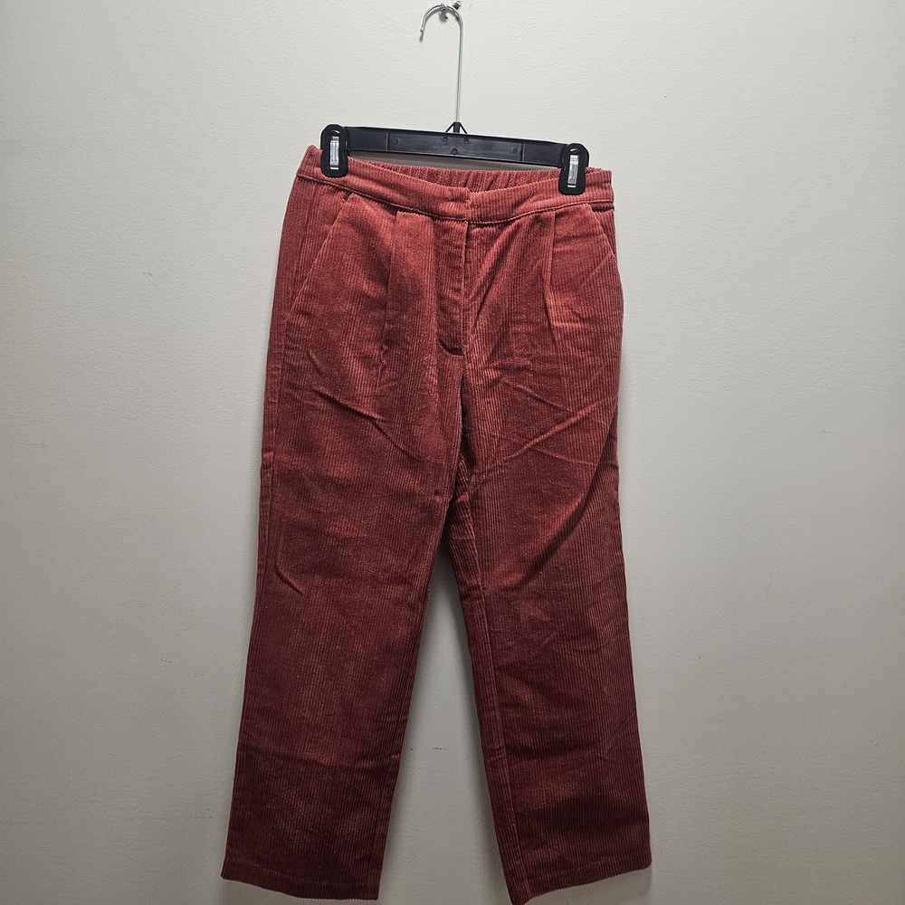 Storets Women's Corduroy Pants in Deep Orange